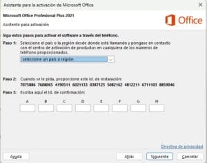 Activación telefonica